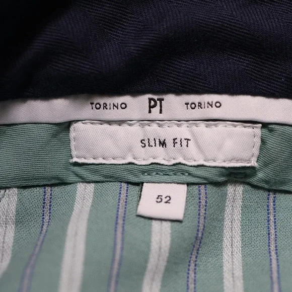 PT Torino Pants Mens 36x36 Green Slim Fit Cotton Linen Dress Casual Chinos